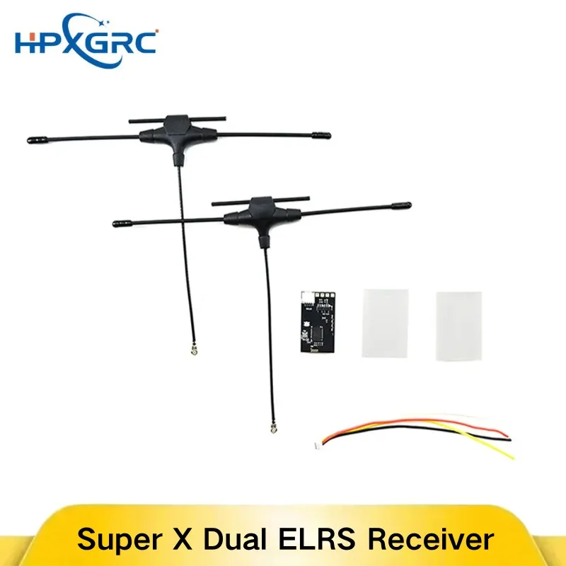

HPXGRC Super X Dual Band ELRS Receiver， 2.4G+915M with LR1121 Chip， for RC FPV Racing Drone Long Range， Betaflight Compatible