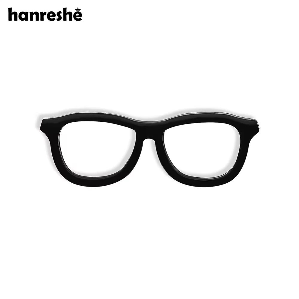 Hanreshe Glasses Shape Lapel Pins Metal the Ophthalmology Brooches for Doctor Gift Pin Badge Medical Fashion Jewelry Accessories