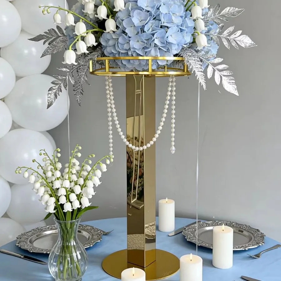 New stainless steel wedding props, dessert table, sign-in area, birthday party display ornament, guide flower stand