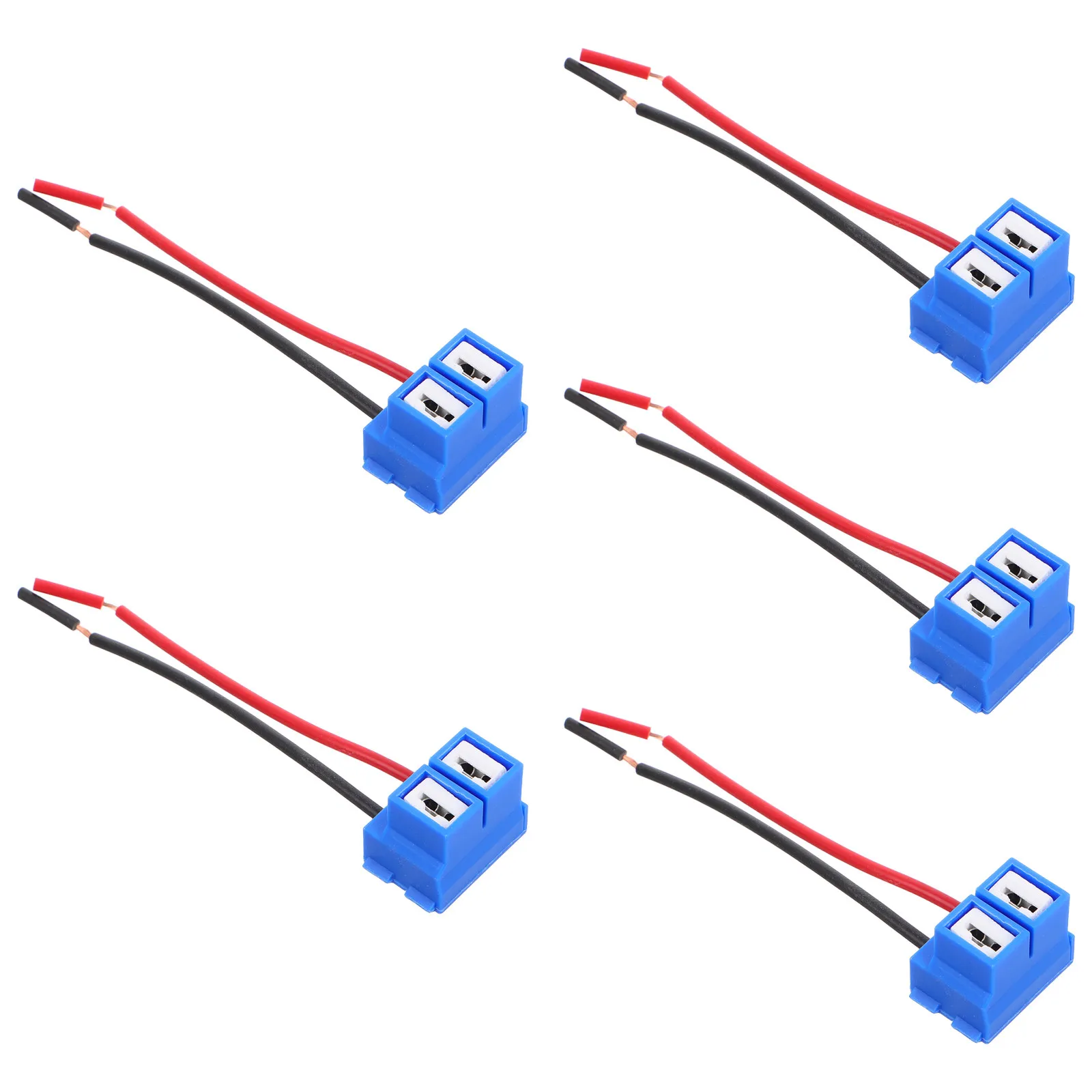 

5Pcs Car Headlight Socket Ceramic H7 Plug Connector Adapter Wiring Harness Retrofit Fog Light Replacement Automotive Parts