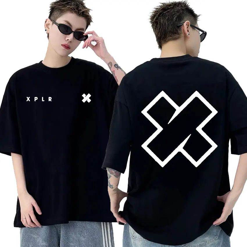 XPLR Sam and Colby Mark Graphic Print T Shirt Men's Women O-Neck High Quality Fashion T-shirts Harajuku Oversized Cotton T-shirt