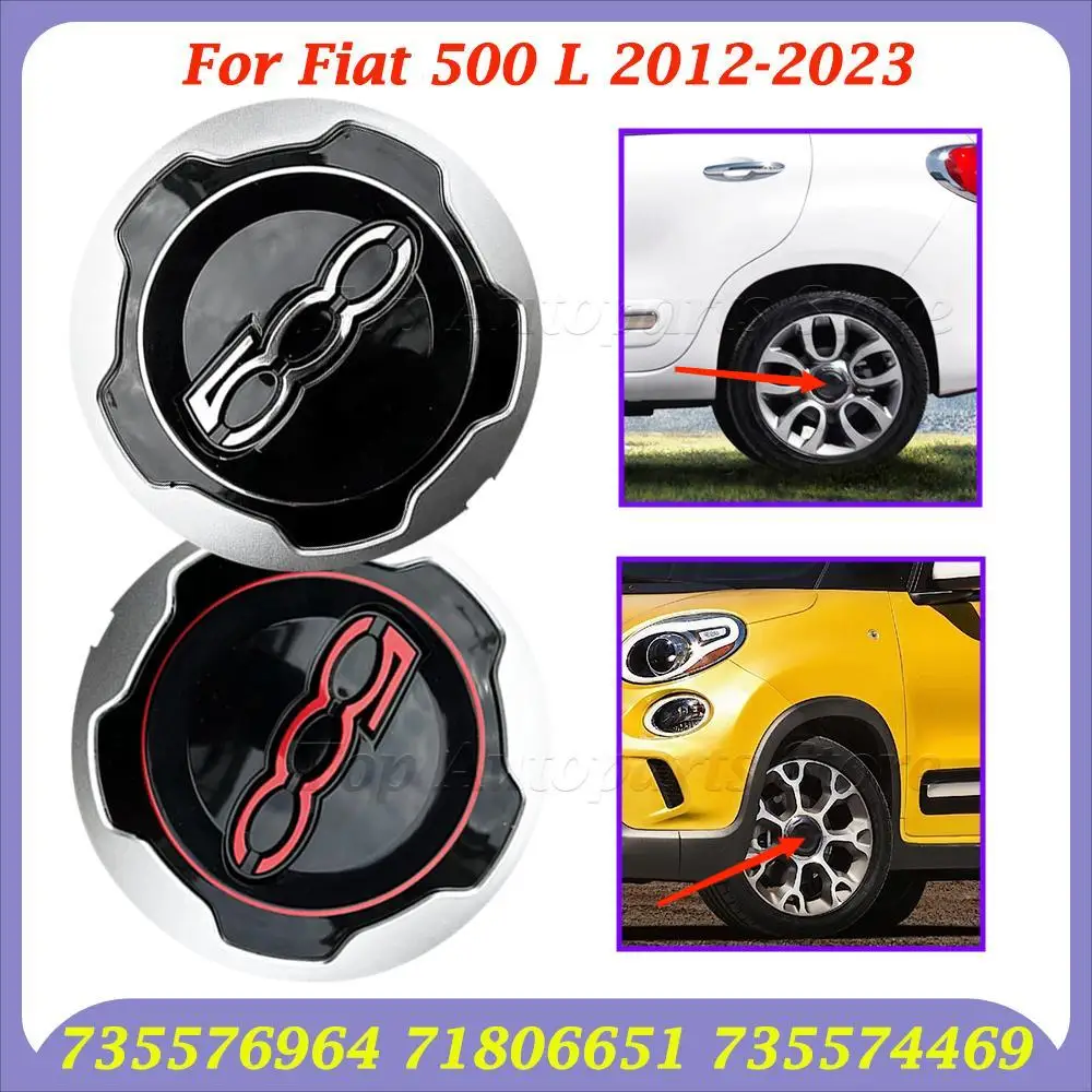 1Pc Hubcap Wheels Centre Hub Cap Set Dust Cover Wheel Hub Cap Replacement For Fiat 500 L 2012-2023 735576964 71806651 735574469