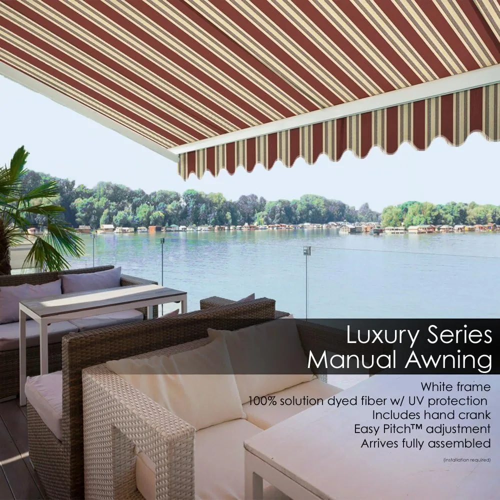 

Retractable Gazebos 12'x10' | Luxury Series | Premium Quality, 100% Solution-Dyed European Acrylic UV Sun Shade Gazebos