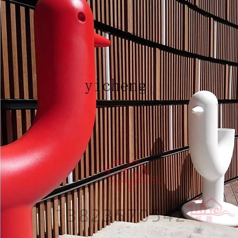 YFY fiberglass U-shaped bird flower pot  mall office  floor-to-ceiling flower  outdoor