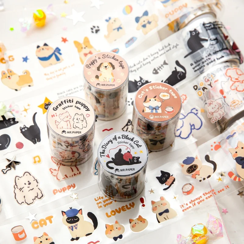 20pcs-lot-kawaii-cat-dog-tape-creative-scrapbooking-diary-adhesive-masking-tape-stationery-gift