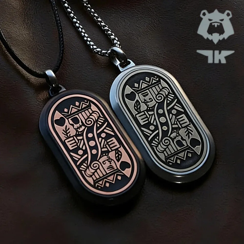 

TK EDC Glide Ultra-thin Fidget Slider Stainless Steel Necklace Pendant Push Slider Fidget Toy Adults Portable Office Novelty Toy