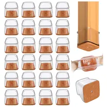 protectores cuadrados para patas de silla, almohadillas para muebles para pisos de madera dura, deslizadores de muebles para patas de sillas, tapas de silicona para