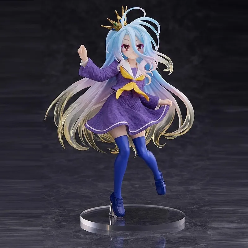 

Игра Life No Game No Life Белый Куроми Гибриэль Классический костюм Фигурка ПВХ Аниме Настольный орнамент Модель Коллекционные игрушки Подарки