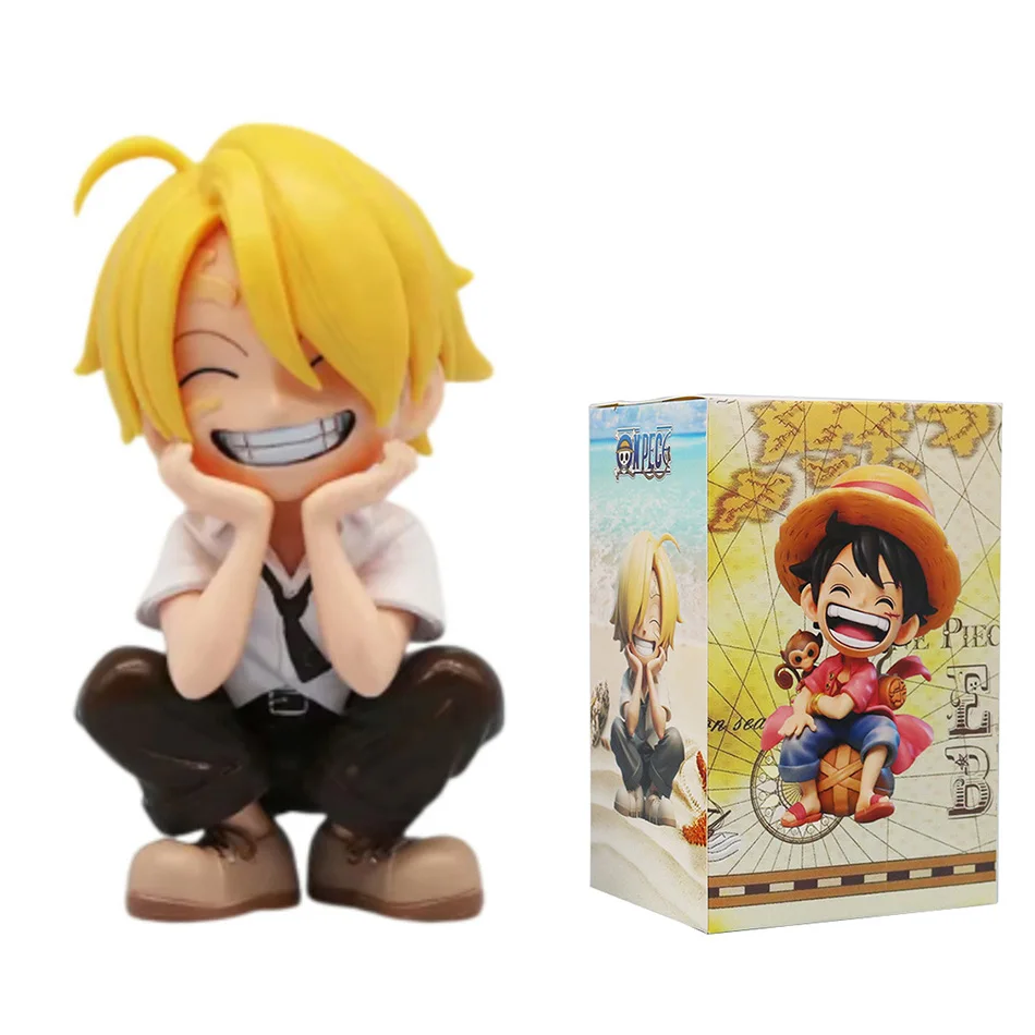 Anime One Piece Monkey D. Luffy Roronoa Zoro Sanji Portgas·D· Ace Yamato Q Versie Anime Figural Pvc Model SurpriseToy Kerstcadeau