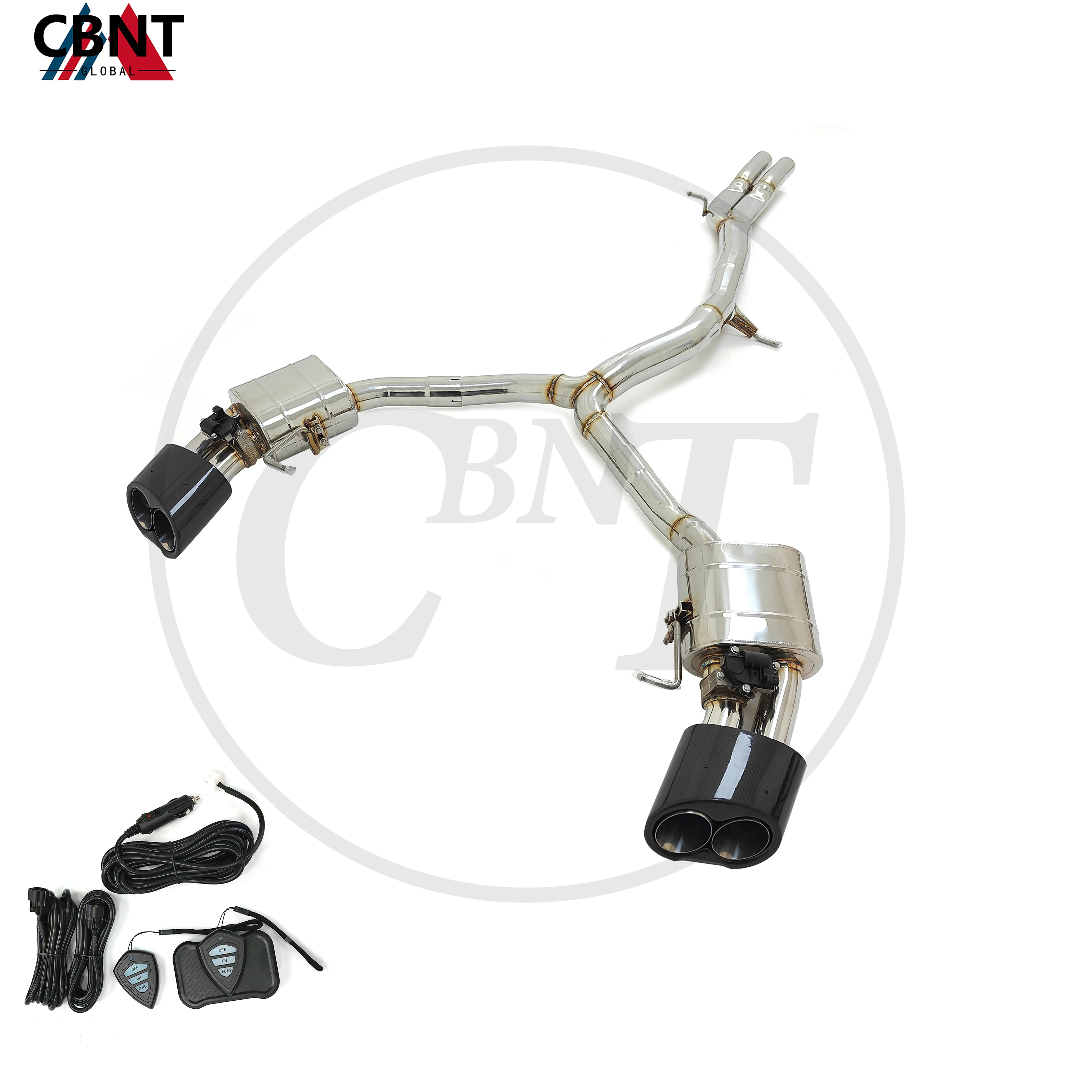 

CBNT Exhaust-pipe for Audi RS4 RS5 2.9T 2017-2023 Valved Catback High Quality SS304 Performance Exhaust System with Front Pipe