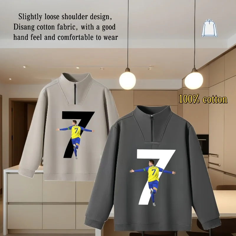 High-End Heavyweight Pure Cotton Sweatshirt, Couple Style