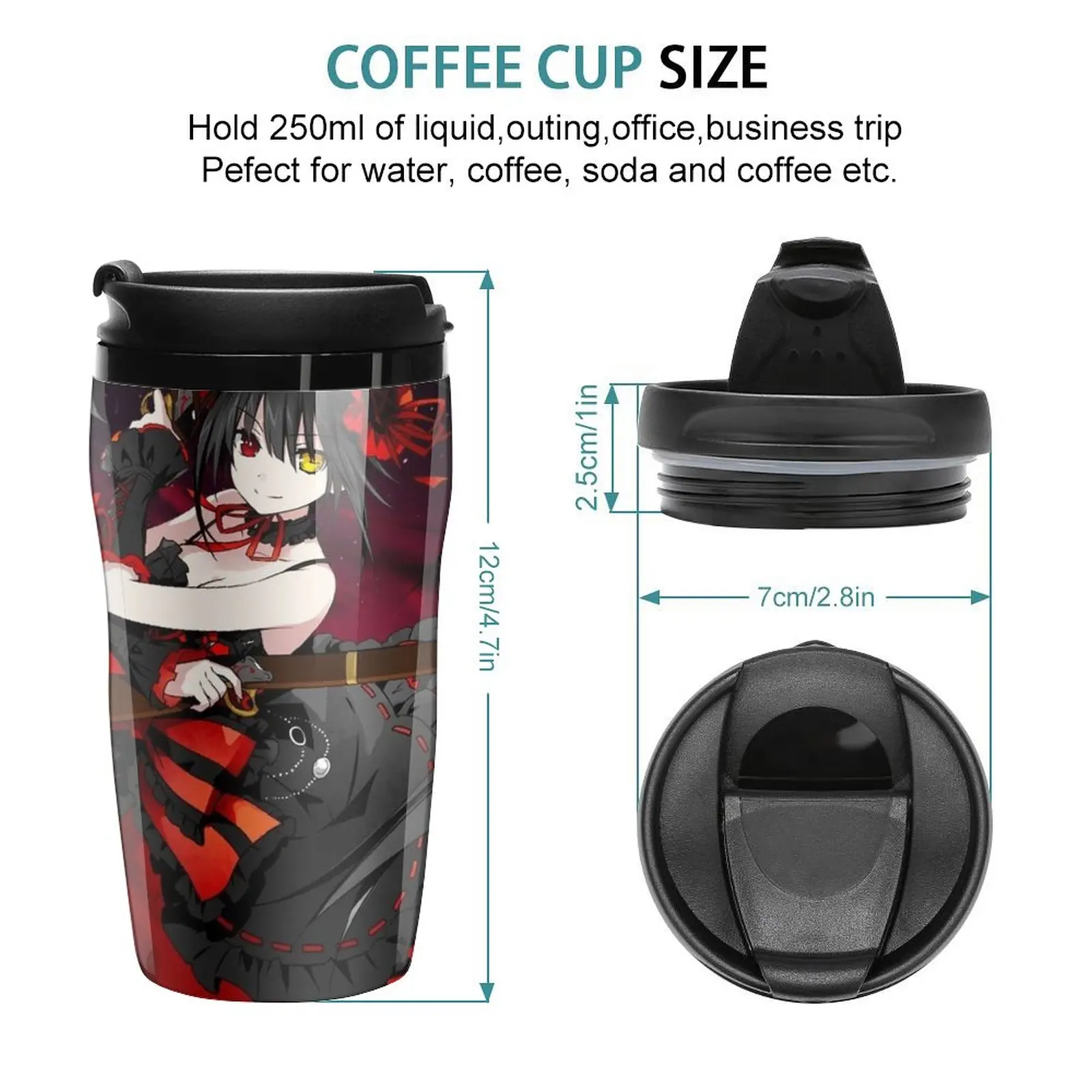 Kurumi Tokisaki Travel Coffee Mug Cups Of Coffee Original And Funny Cups To Give Away Cute And Different Cups Game Coffee Cups