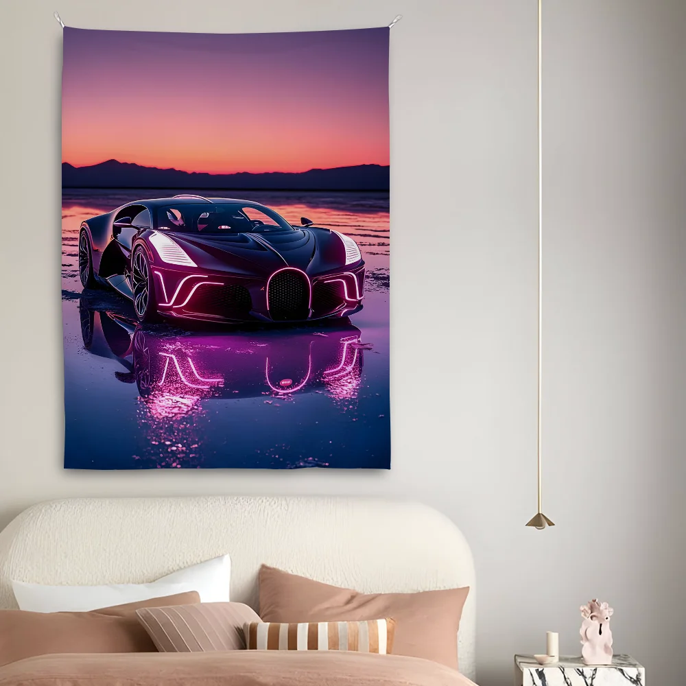 B-BUGATTIES Cool Supercar Tapestry Perfect For Home&Living Bedroom Decor Wall Art Backdrop Banner