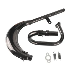 Pipe Exhaust Muffler Black Fit for 50cc 80cc Bike Gas Engine Motor Parts