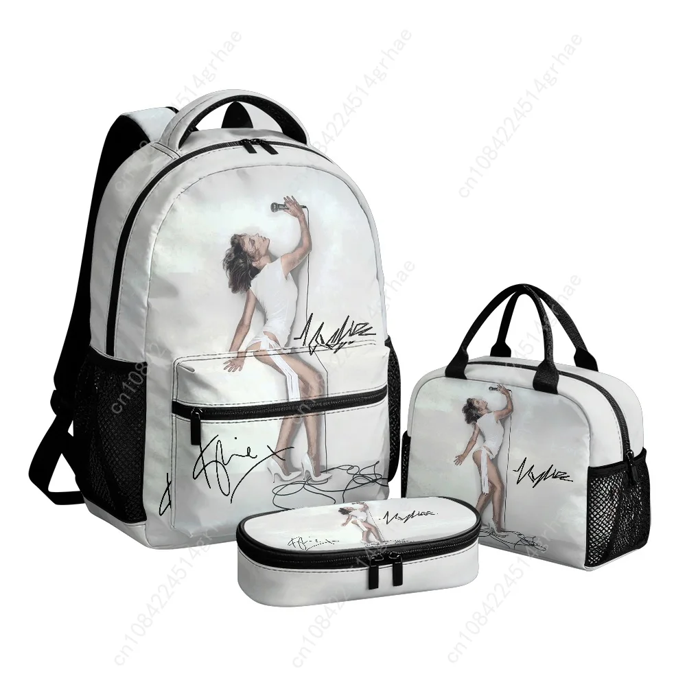 Kylie Minogue Custom Leisure All-Over Print 3-Piece Backpack Set (Includes Backpack, Lunch Bag, and Pencil Case)