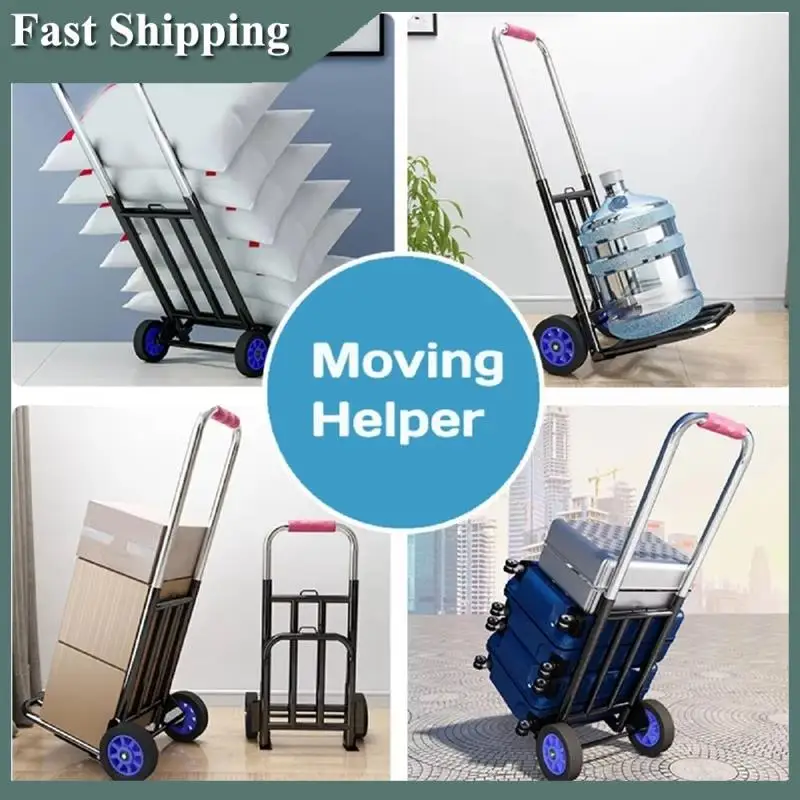 

-MEOF Adjustable Folding Luggage Trolley Cart For Outdoor Travel And Grocery Moving, Includes 3 Elastic Ropes