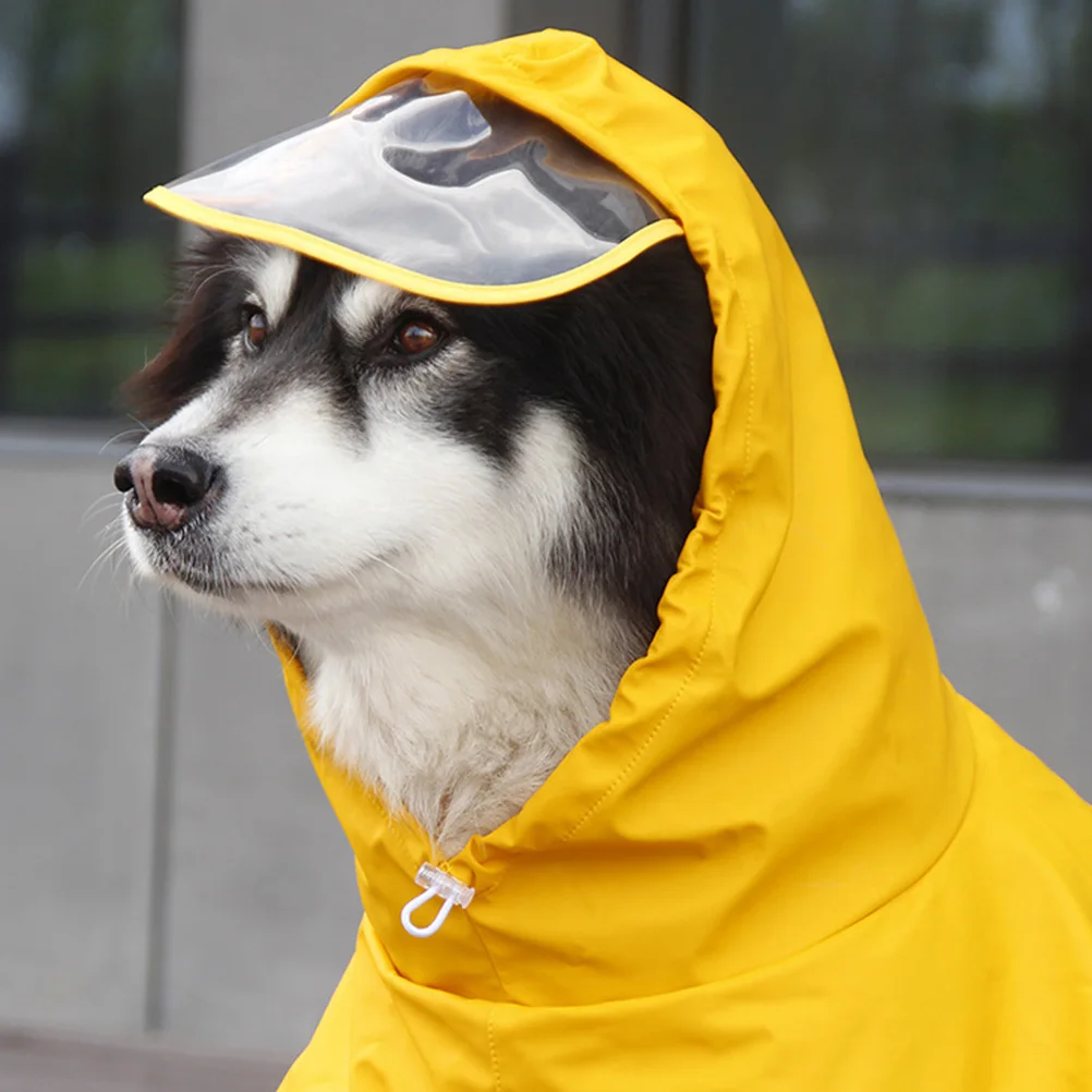 

Clothing Waterproof Dog Clothes Rain Coat Coats Small Pu Raincoats Pet Hooded Jacket