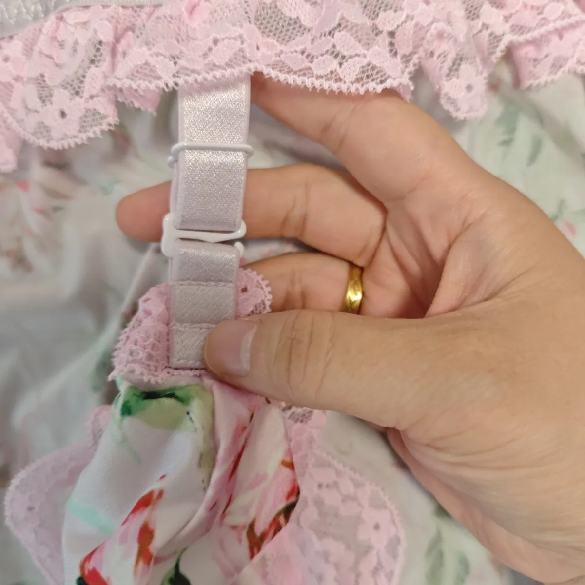 Handmade Floral Sexy Cute Man Briefs LGBQT BF Ice Silk Pink Ruffle Lace Trim Bow Panties Elastic Comfort Underpants - view 3