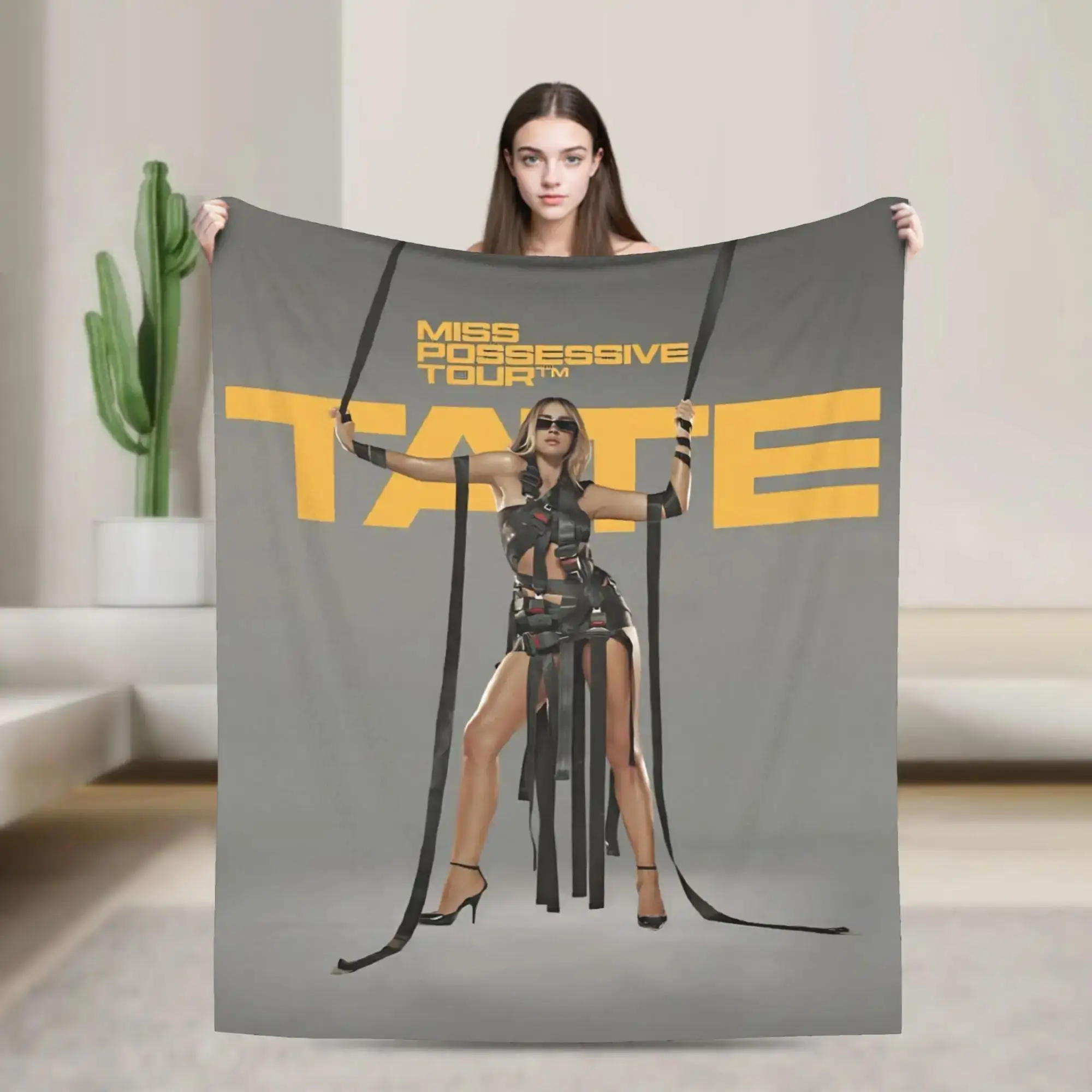 

Плюшевый фланелевый плед T Miss Possessive World Tour: Теплое и мягкое одеяло для дома, пикника, дивана или кровати