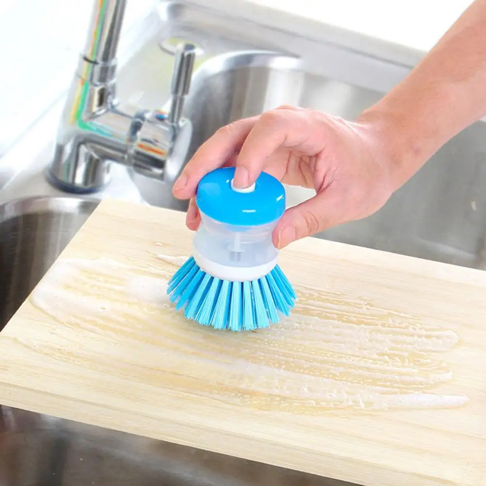 Dish Soap Brush  Useful Cleaning Brushes with Washing Up Liquid Soap Dispenser  Plastic Dish Cleaning Brush