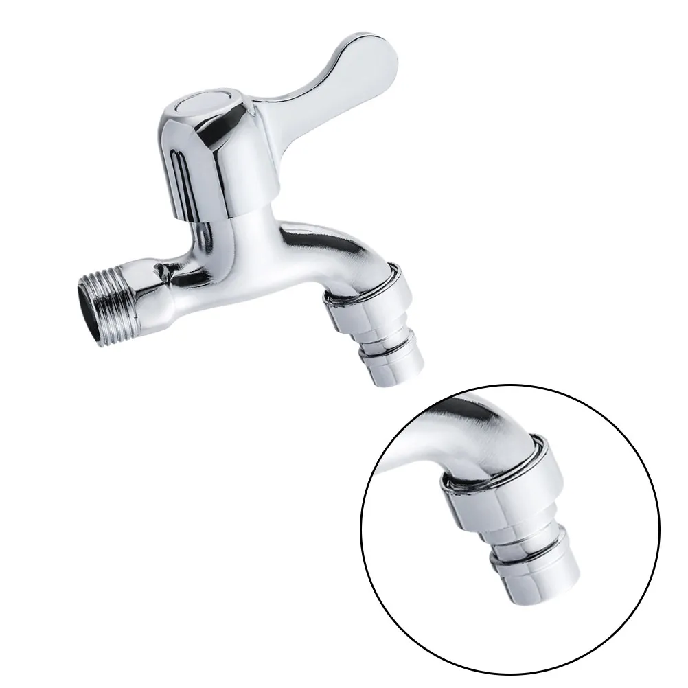 Washing Machine Faucet Silver Copper Water Tap For Home Laundry Machines Universal Fit Durable Modern Design Kitchen