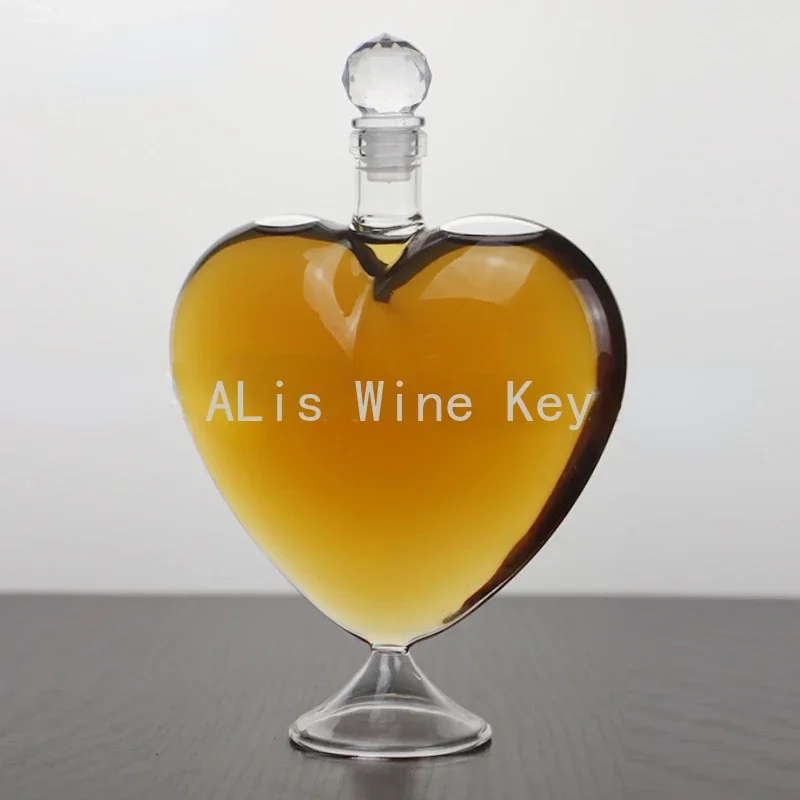 Exquisite Fashion 1000ml Heart-Shaped Wine Bottle Sealed Whiskey Vodka Sake Shochu Decanter Decoration Hip Flask Gift Jug