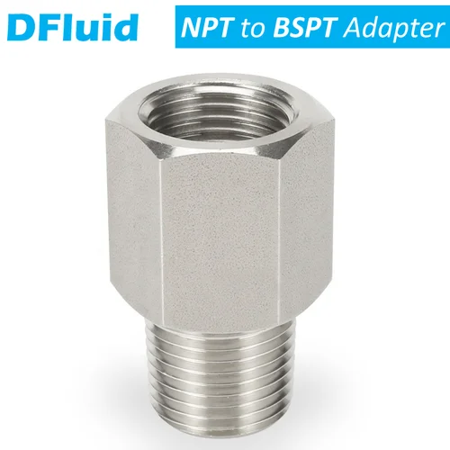 Imagen 2 del producto 1 Uds. Adaptador hembra BSPT a macho NPT hembra NPT a macho BSP 1/8 ""1/4"" 3/8 ""1/2"" 3/4 ""conector de tubería de acero inoxidable 316