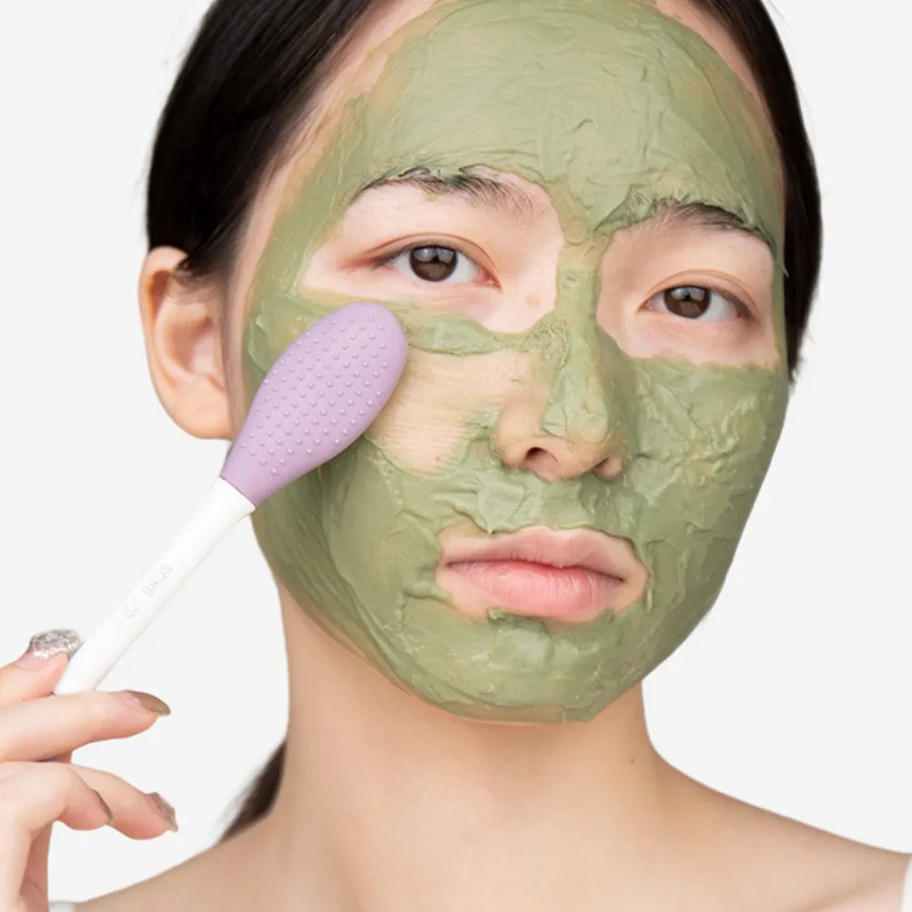 Silicone Dual-Head Face Mask Brush for Mud Mask Application, Reusable Facial Cleanser Scrubber – Home & Travel - view 6
