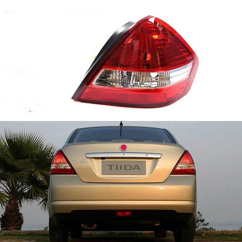 

For Nissan TIIDA 2005 2006 2007 2008 2009 2010 2011 Taillight Real Light Light Lamp Housing Tail Lights No Line No Light