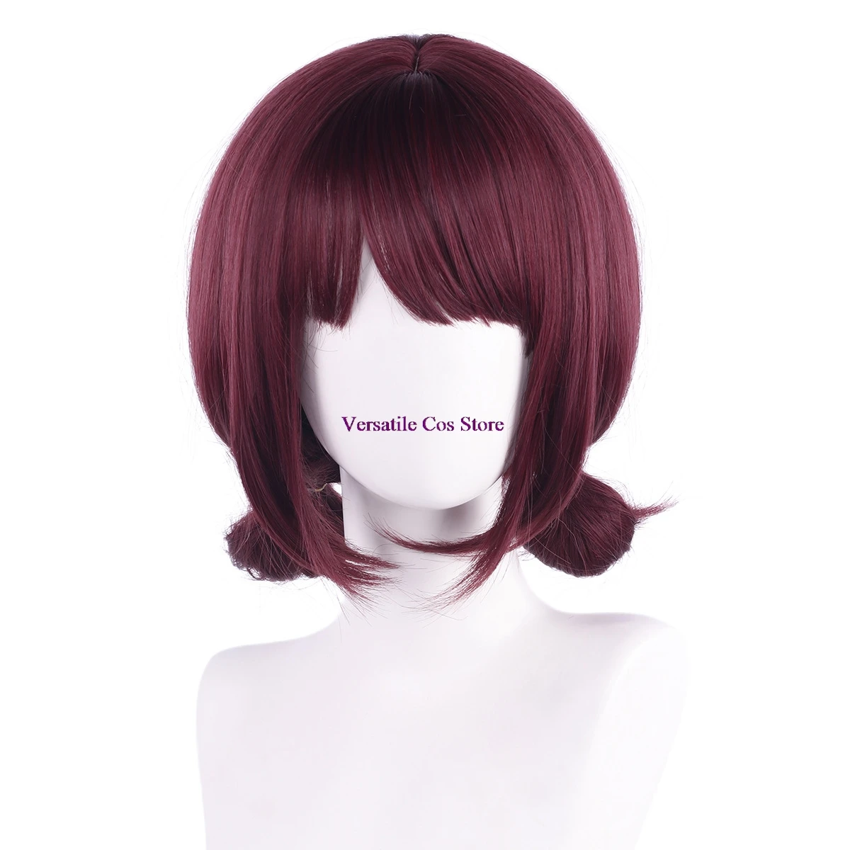 Iseri Nina Cosplay Wig Fiber synthetic wig Grape Fuchsia Short Wig+Wig cap Anim GIRLS BAND CRY Cosplay Wig