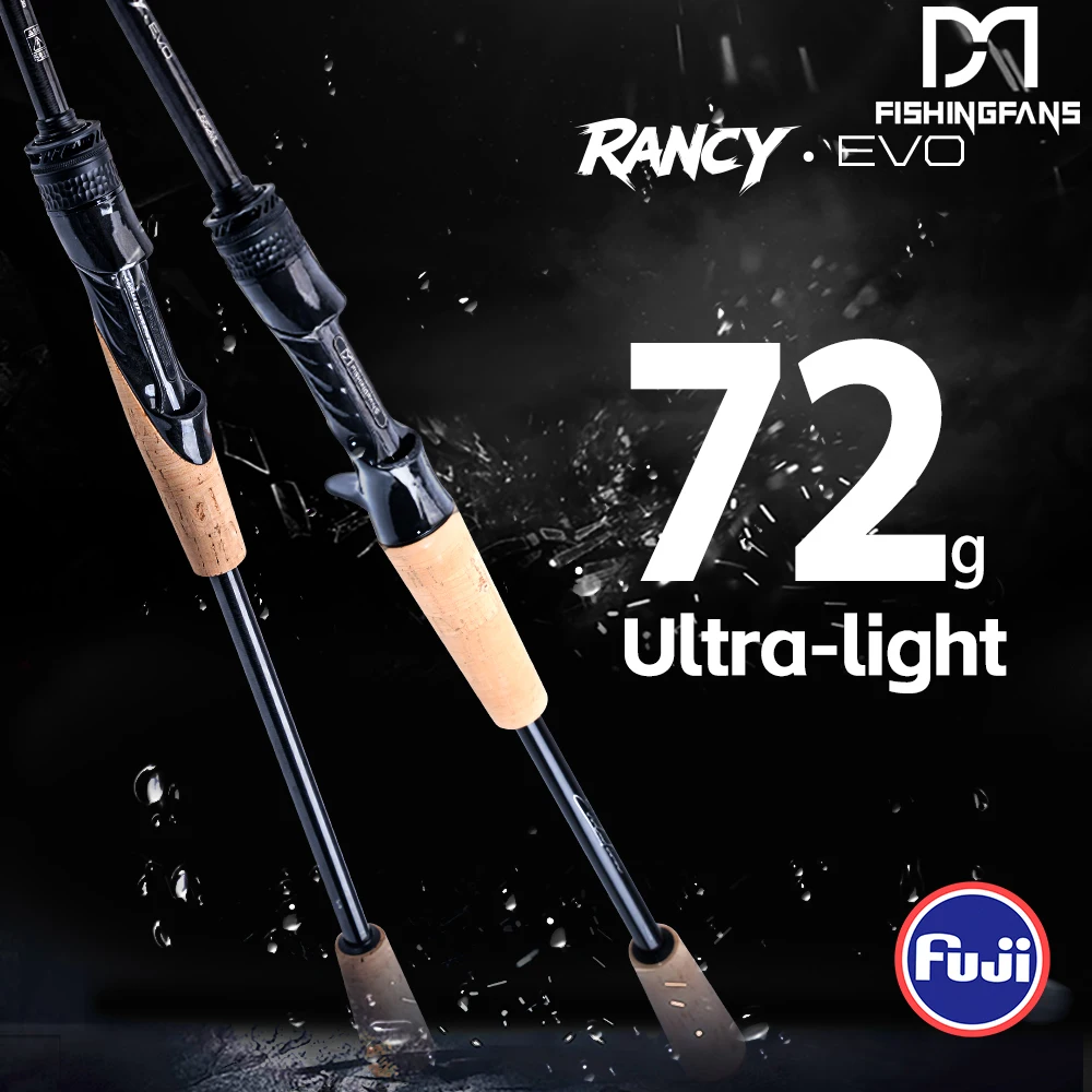 

Удочка FISHINGFANS RANCY EVO T1100+M40X с карбоновым бланком, кольцами FUJI O и карбоновым катушкодержателем, мощность L ML M MH H, рукоятка из пробки AA