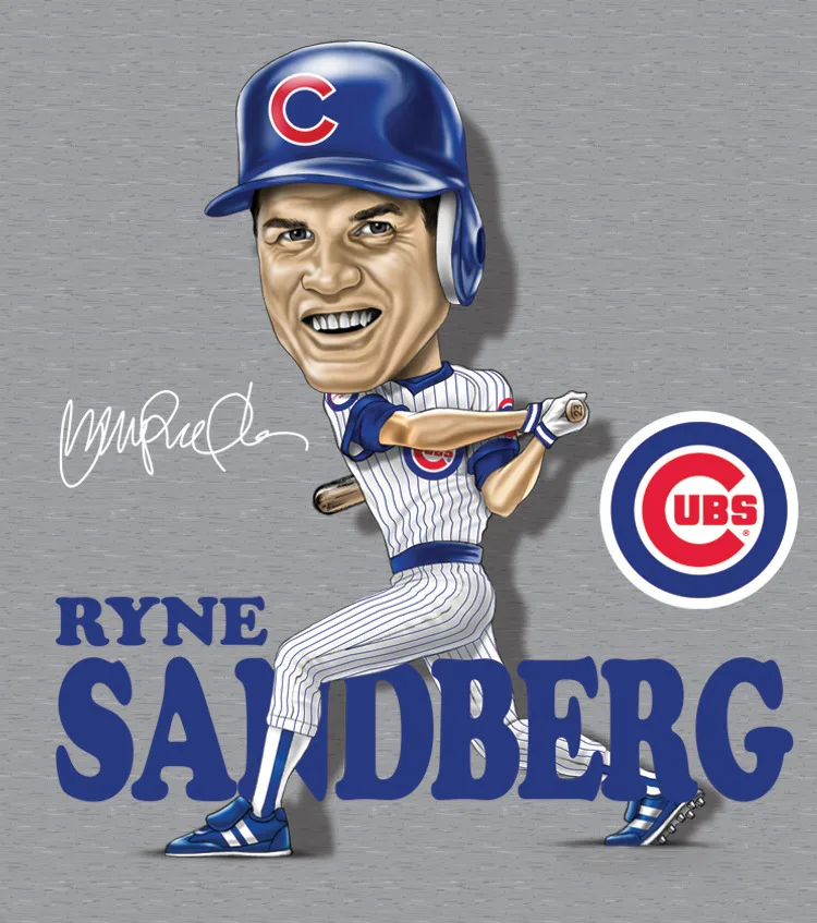 Ryne Sandberg T shirt Grey Cotton All Sizes JJ3362