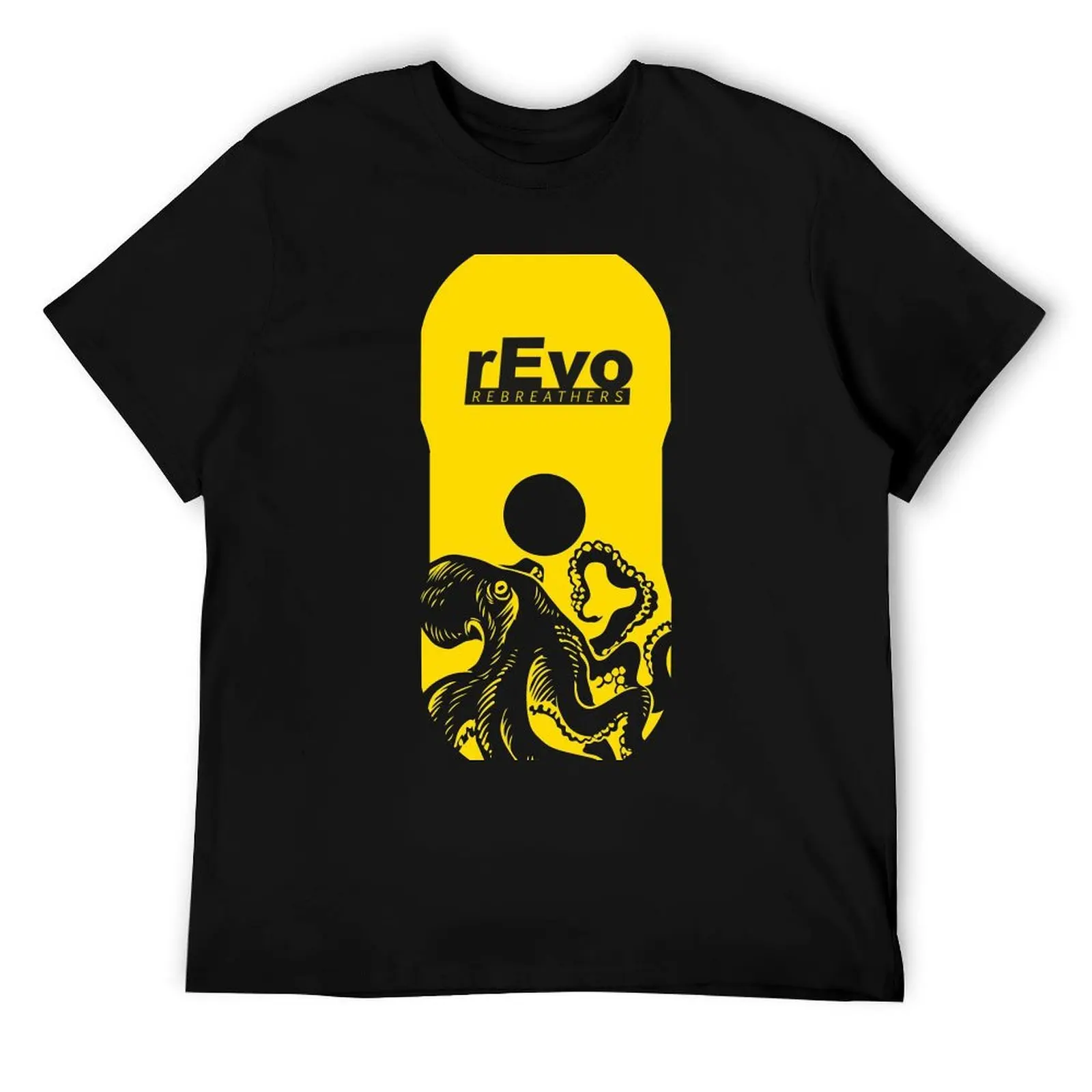 

REvo черная/желтая футболка octo, футболки для мужчин, хлопковая футболка, мужская дизайнерская футболка