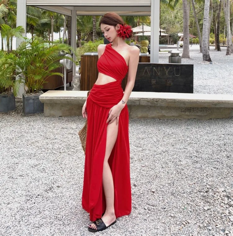 Dresses Womens Spring 2025 Autumn Winter Elegant Minimalist Simple Gentle Soft Comfortable Ladie'S Lady'S Christmas Hollow Out