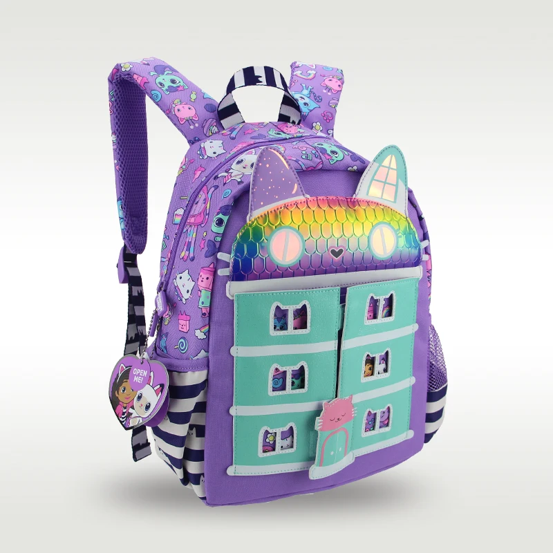 Austrália smiggle original venda quente mochila infantil menina roxo casa de boneca de alta qualidade bonito mochila 14 polegadas