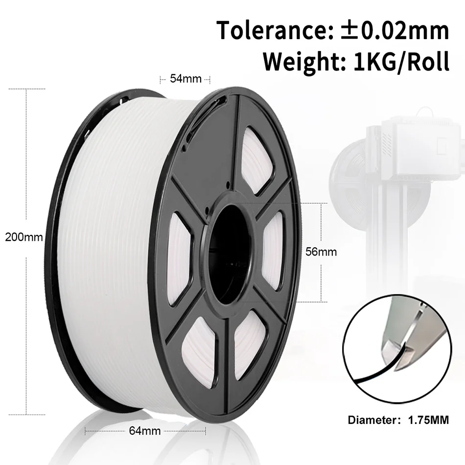 SUNLU PLA+ Filament 3D Printer Filamen PLA PLUS 1KG A Roll 1.75MM Filament Buy 4 Rolls Get 1 Roll Free Gift on 328 Live