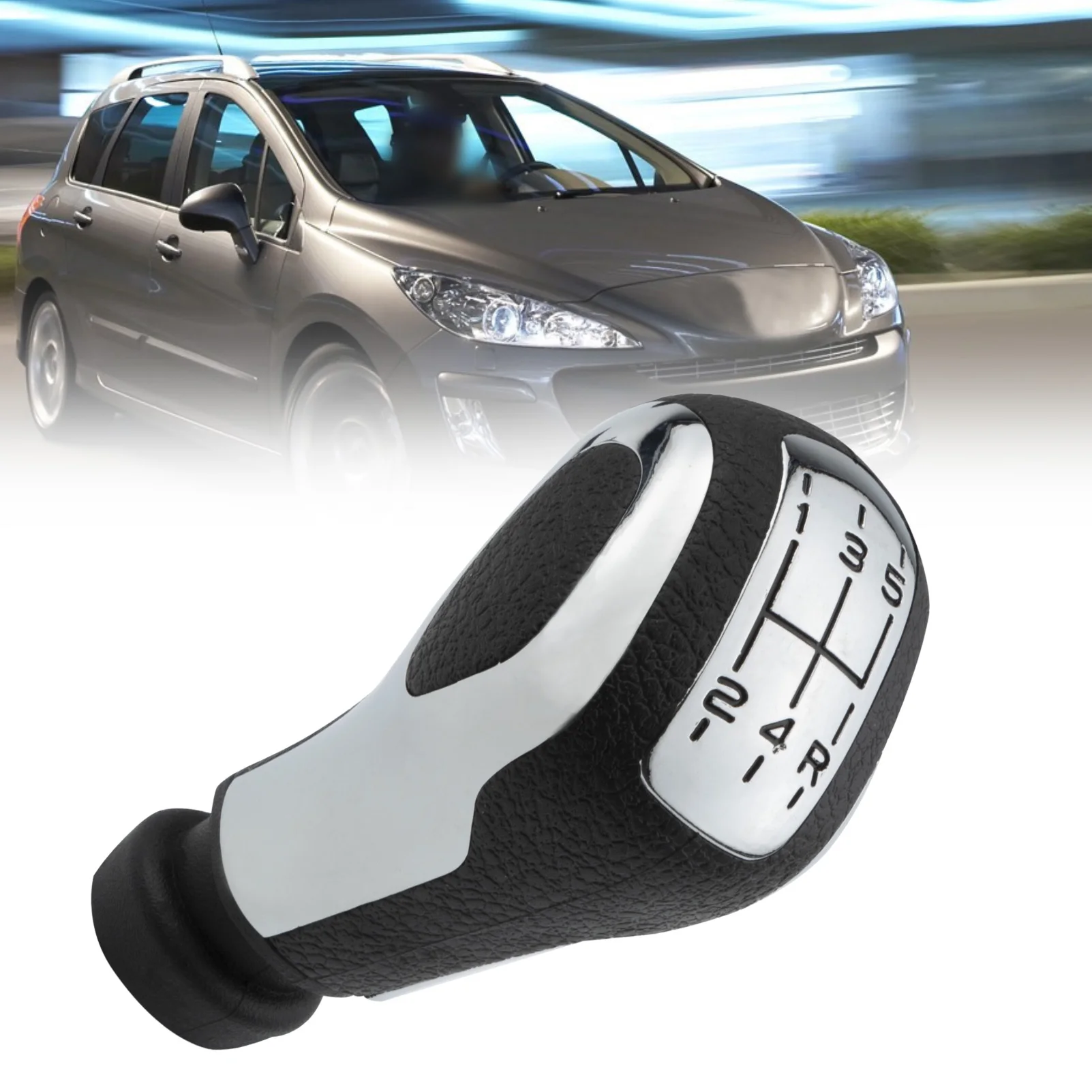 5Speed Gear Shift Stick Lever Knob For PEUGEOT 207 106 107 205 206 508 307 308 3008 407 408 Manual Gear Shift Knob Accessories