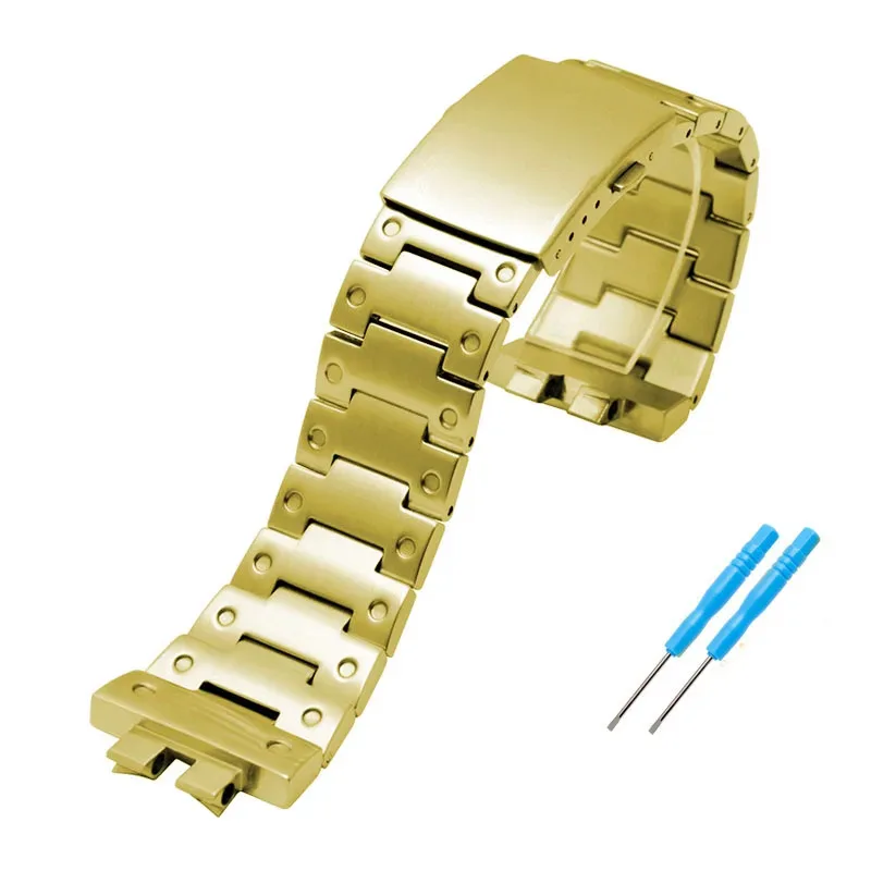 For casio g-shock GMW-B5000 GM-B2100 GMB2100 GMC-B2100 MRG-B2100D wirst band Solid steel strap 316L Stainless steel watch band