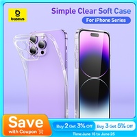 Baseus Clear Case for iPhone 16 15 14 13 12 11 Pro Max Plus Soft TPU Case for iPhone XS Max X XR Cover Transparent Phone Case