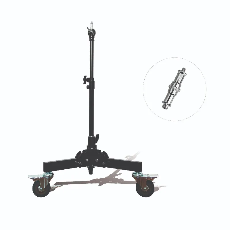 80Cm Professional Removable Rugged Folding Floor Light Stand and Studio Flash Light Emitting Diode Wheels