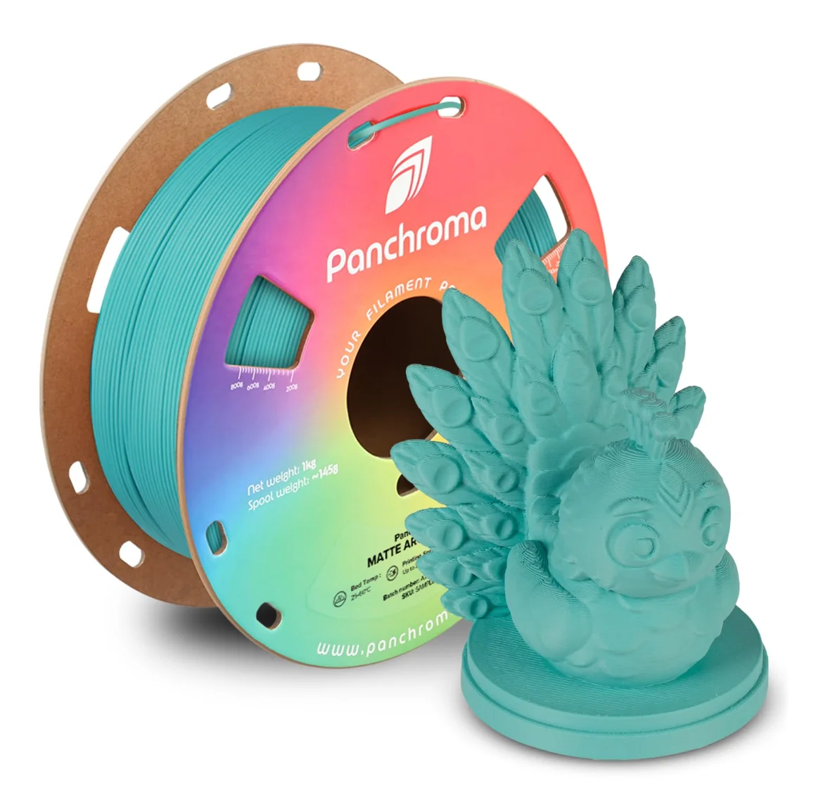 

Полимерная нить Polymaker Panchroma Matte PLA, цвет Arctic Teal, 1,75 мм, 1 кг, для 3D-печати, совместима с большинством FDM 3D-принтеров, катушка 1 кг (2,2 фунта)
