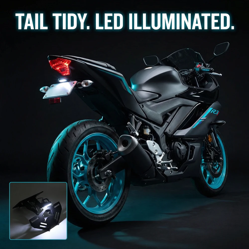 

For YAMAHA YZFR25 YZF-R25 YZFR3 MT25 MT03 2014-2025 Motorcycle Rear Fender Eliminator Tail Tidy License Plate Holder Bracket