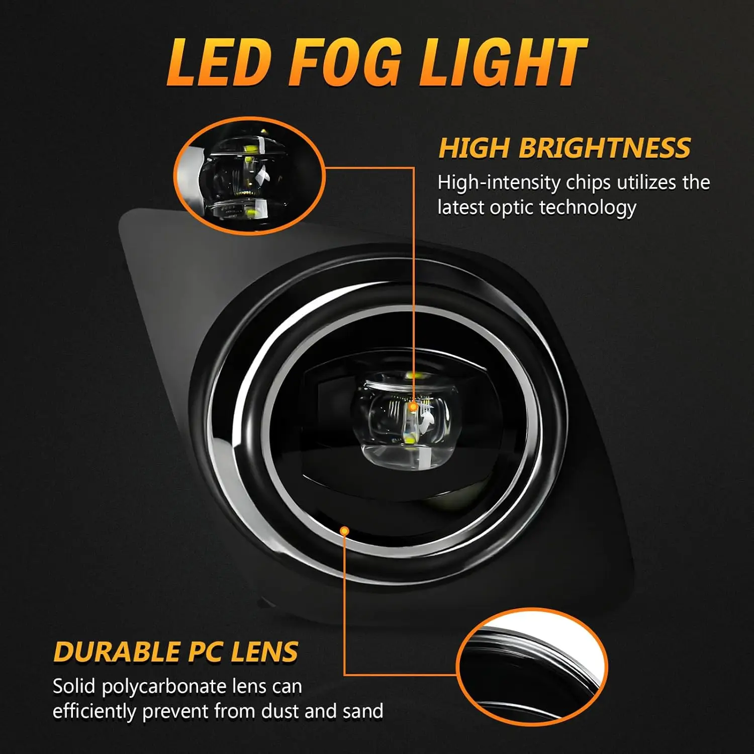 LED Fog Lights for Toyota Rav4 2009 2010 2011 2012 Front Driving Fog Lamp Assembly Kits with Wiring Harness Switch Clear Lens