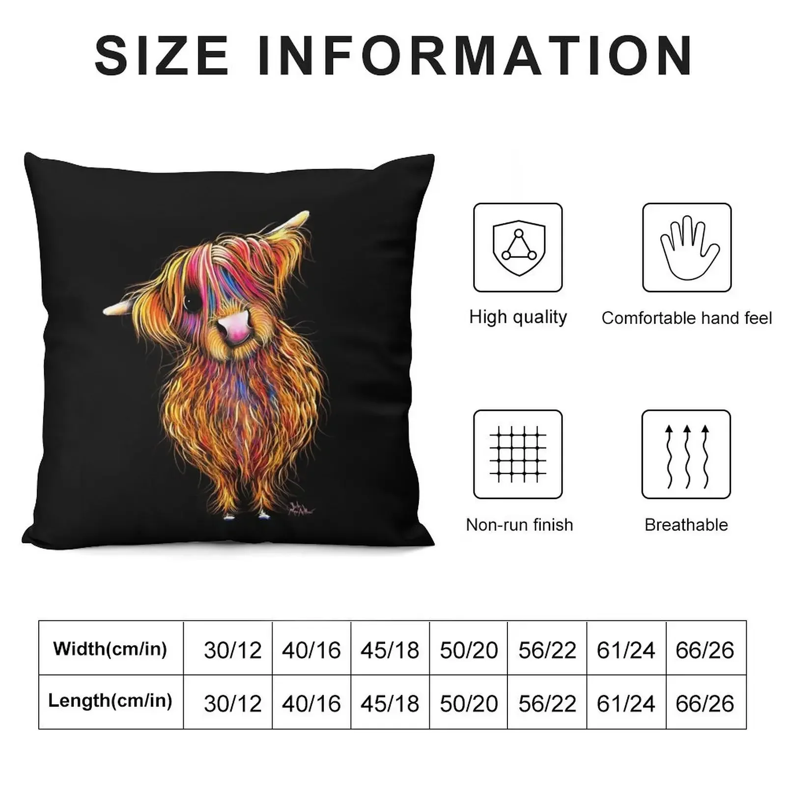 HiGHLaND CoW PRiNT SCoTTiSH ' GoLDie ‘ BY SHiRLeY MacARTHuR Throw Pillow christmas supplies Sofa Cushions Cover pillow