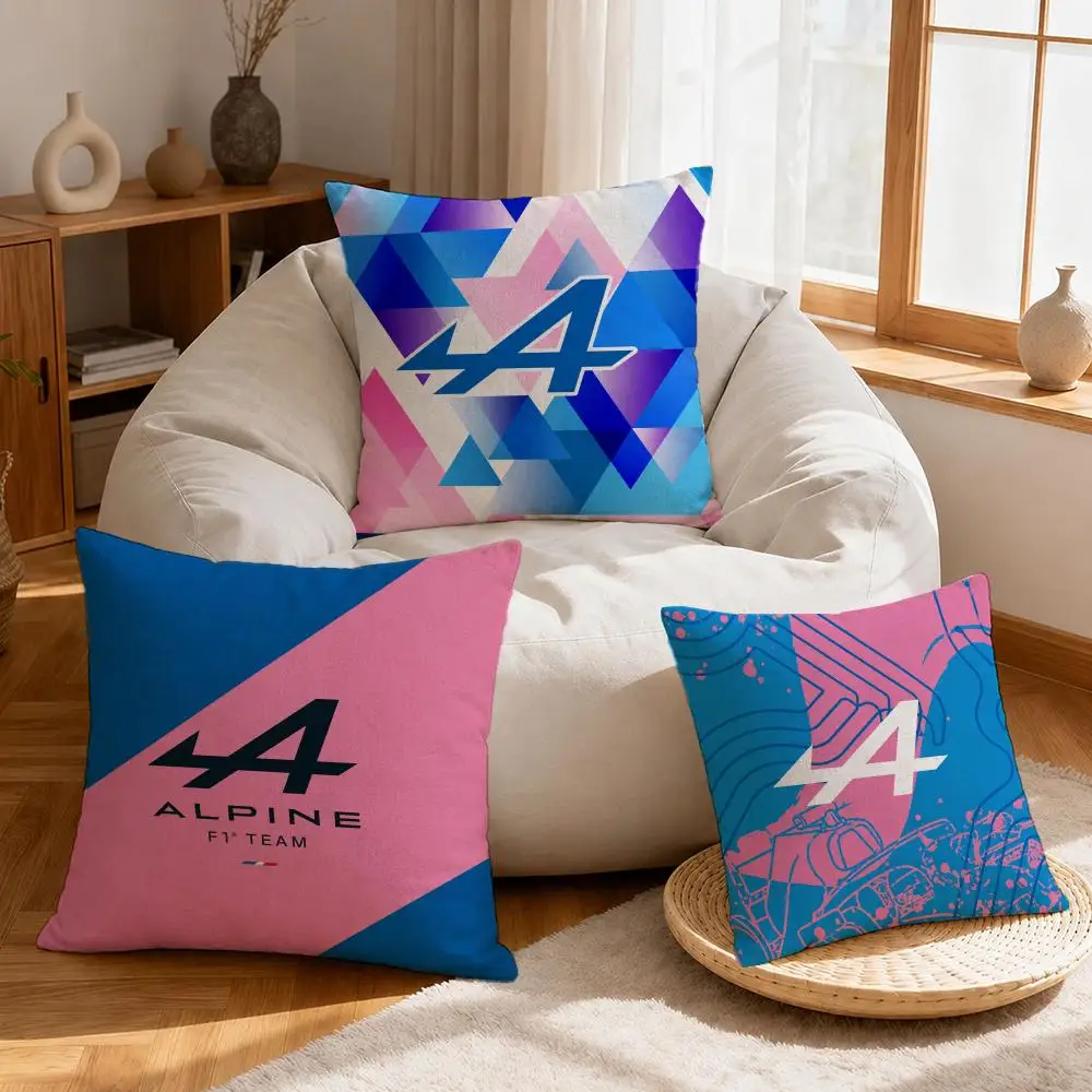 BWT Alpine Team Cushion Cover Linen Anti-Mite Antibacterial Cushion Cover Invisible Zipper Sofa Decor
