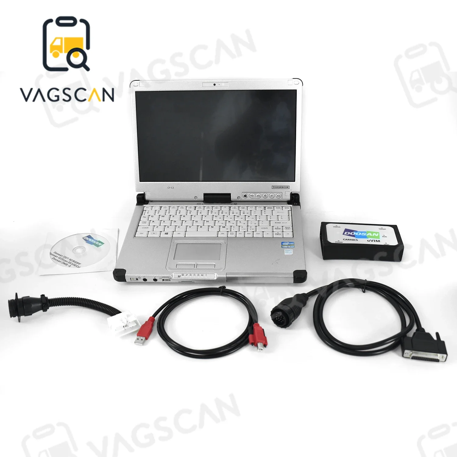 

For Hydraulic System Doosan uVIM Diagnostic Tool Excavator Forklift Engine fault detection OBD Interface withCFC2 Laptop