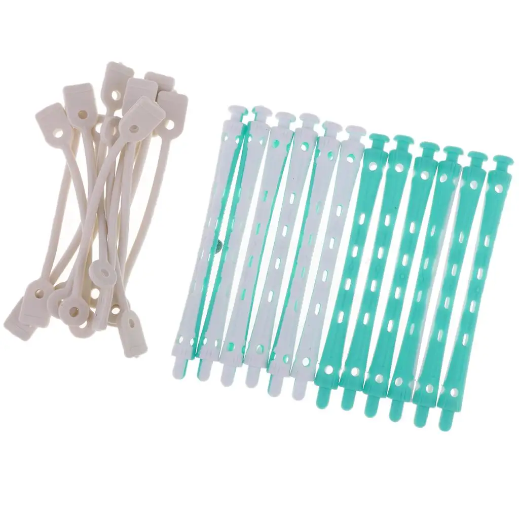 헤어 컬러 파마 막대 미용 롤러, 플라스틱 원형, 키트 당 24 개