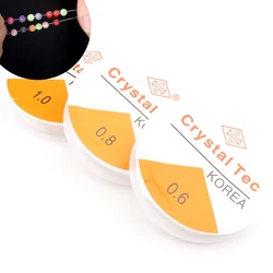 1Roll Transparent Elastic Crystal Line Beading Cord String Wire Thread For Jewelry Making Bracelet Accessories 0.6mm 0.8mm 1mm