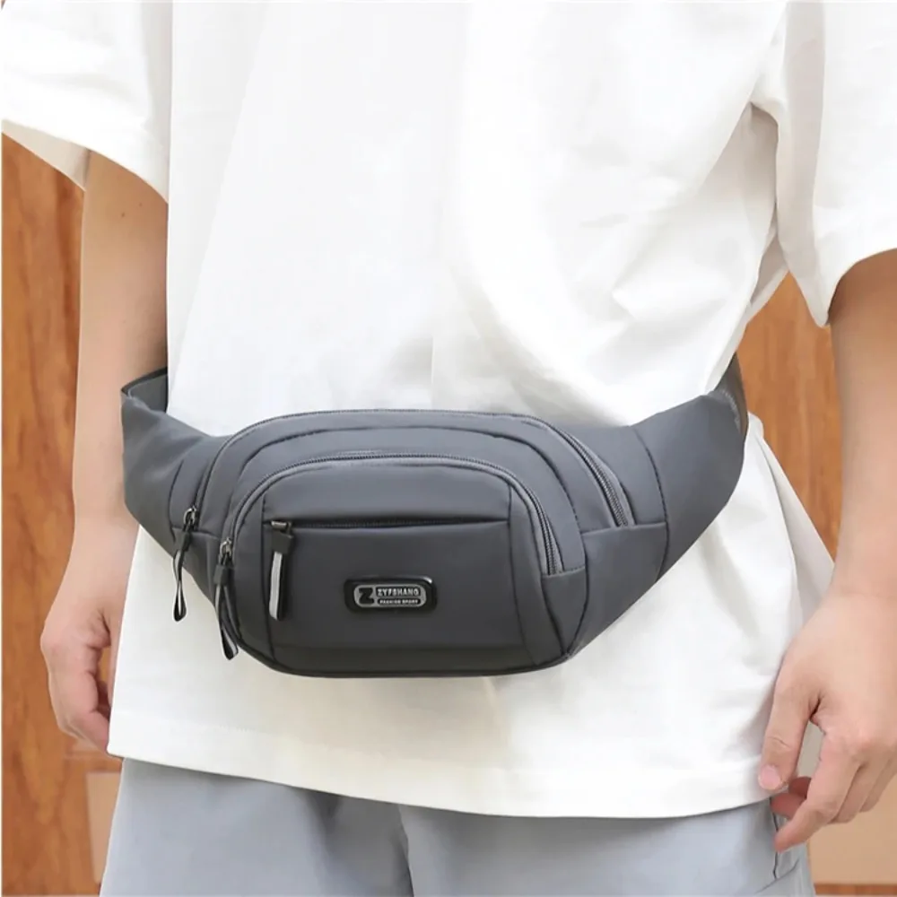 

Водостойкая поясная сумка с застежкой-молнией, дизайн унисекс для пеших прогулок, бега, занятий спортом на свежем воздухе, удобства без помощи рук