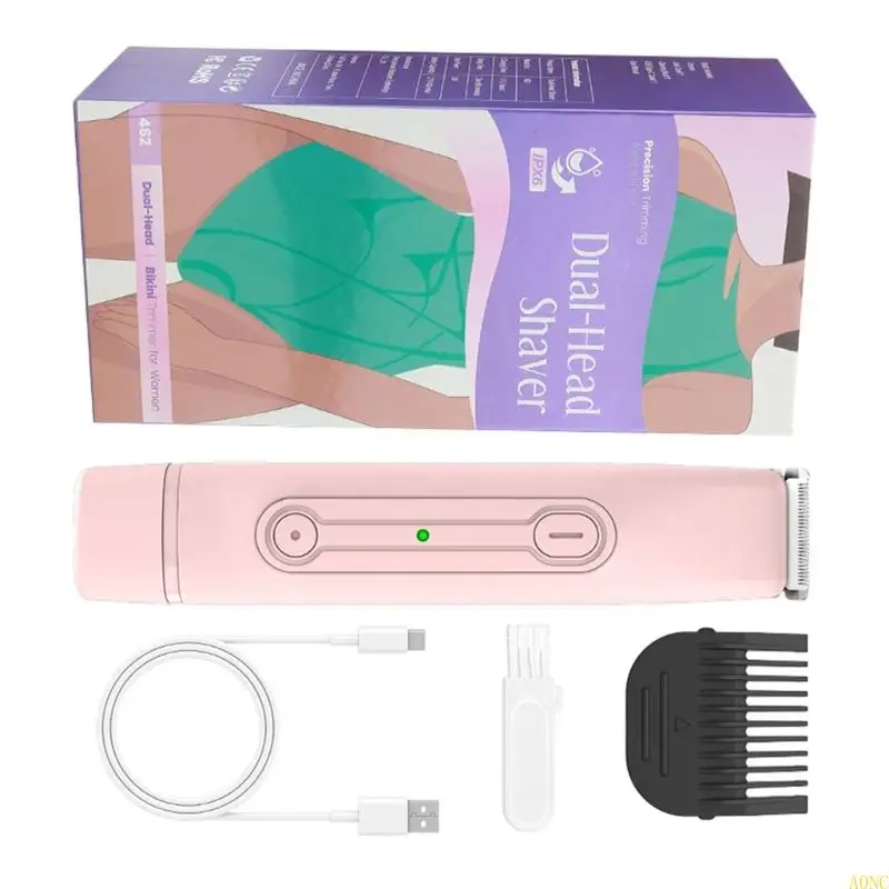 A0NC 2 في 1 جهاز حلاقة للسيدات المحمولة المحمولة الكهربائية مع شحن USB شحن كامل الجسم مزيل الشعر القابل لإعادة الشحن